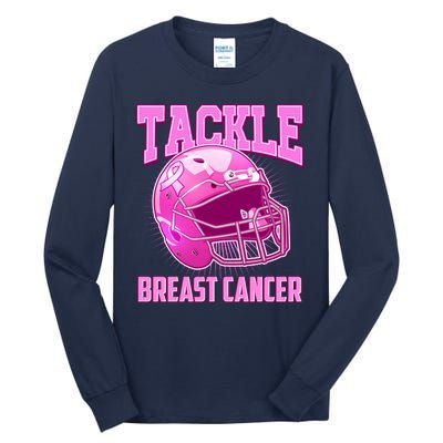 Tackle Breast Cancer Awareness Football Helmet Tall Long Sleeve T-Shirt