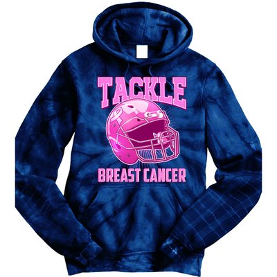 Tackle Breast Cancer Awareness Football Helmet Tie Dye Hoodie