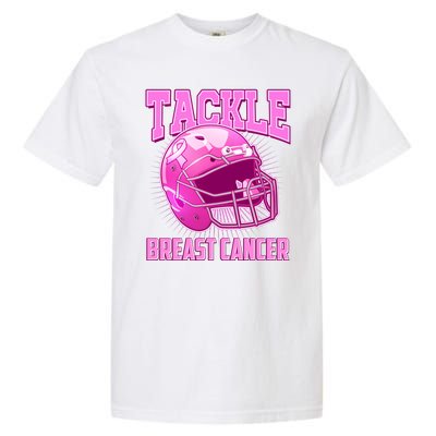 Tackle Breast Cancer Awareness Football Helmet Garment-Dyed Heavyweight T-Shirt