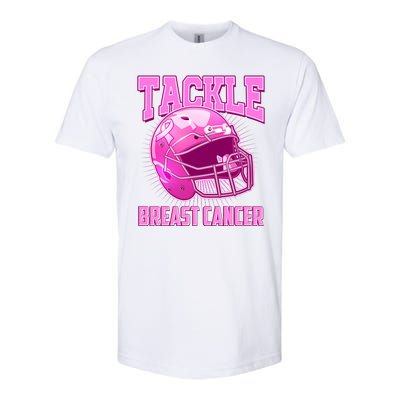 Tackle Breast Cancer Awareness Football Helmet Softstyle® CVC T-Shirt