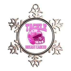 Tackle Breast Cancer Awareness Football Helmet Metallic Star Ornament