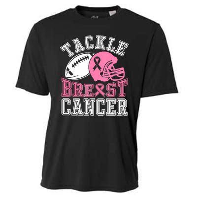 Tackle Breast Cancer Awareness Football Lover Cooling Performance Crew T-Shirt