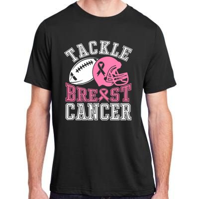 Tackle Breast Cancer Awareness Football Lover Adult ChromaSoft Performance T-Shirt