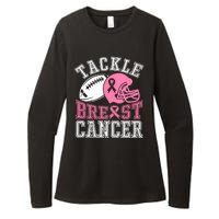 Tackle Breast Cancer Awareness Football Lover Womens CVC Long Sleeve Shirt