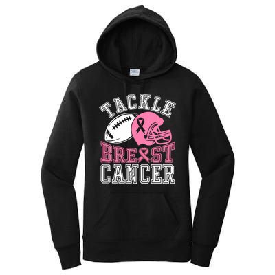 Tackle Breast Cancer Awareness Football Lover Women's Pullover Hoodie