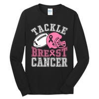 Tackle Breast Cancer Awareness Football Lover Tall Long Sleeve T-Shirt