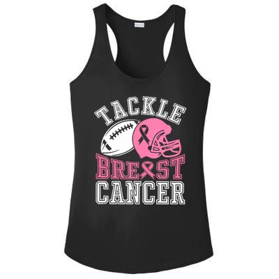 Tackle Breast Cancer Awareness Football Lover Ladies PosiCharge Competitor Racerback Tank