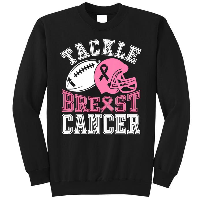 Tackle Breast Cancer Awareness Football Lover Tall Sweatshirt