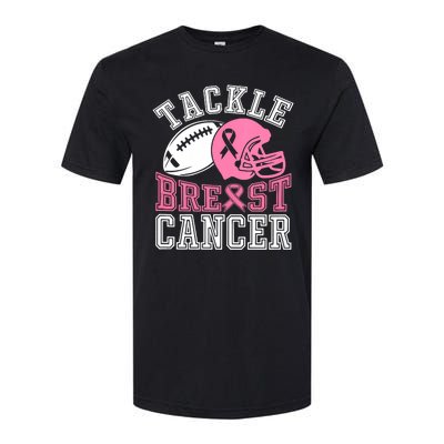 Tackle Breast Cancer Awareness Football Lover Softstyle CVC T-Shirt