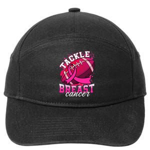 Tackle Breast Cancer Awareness Pink Ribbon Football 7-Panel Snapback Hat