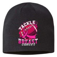 Tackle Breast Cancer Awareness Pink Ribbon Football Sustainable Beanie