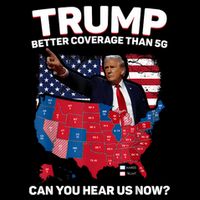 Trump Better Coverage Than 5g Can You Hear Us Now Funny Stripe Pom Pom Beanie