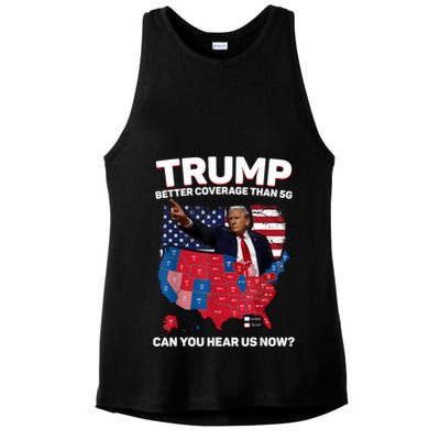 Trump Better Coverage Than 5g Can You Hear Us Now Funny Ladies PosiCharge Tri-Blend Wicking Tank