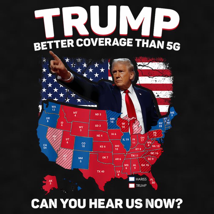 Trump Better Coverage Than 5g Can You Hear Us Now Funny Ladies PosiCharge Tri-Blend Wicking Tank