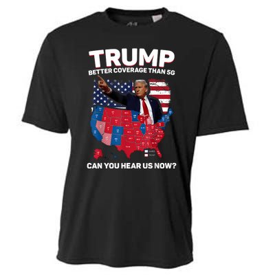 Trump Better Coverage Than 5g Can You Hear Us Now Funny Cooling Performance Crew T-Shirt