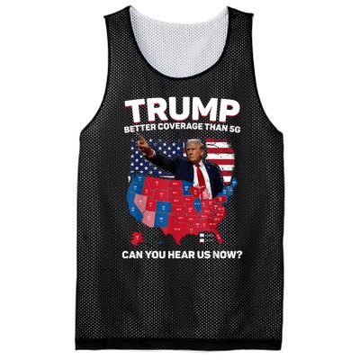 Trump Better Coverage Than 5g Can You Hear Us Now Funny Mesh Reversible Basketball Jersey Tank