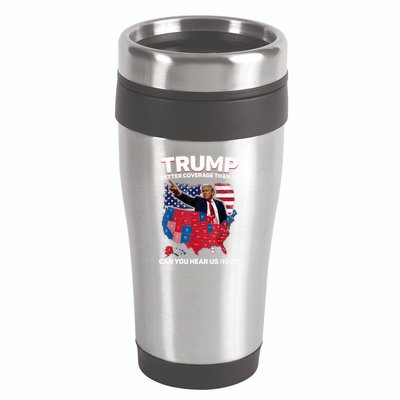 Trump Better Coverage Than 5g Can You Hear Us Now Funny 16oz Travel Tumbler