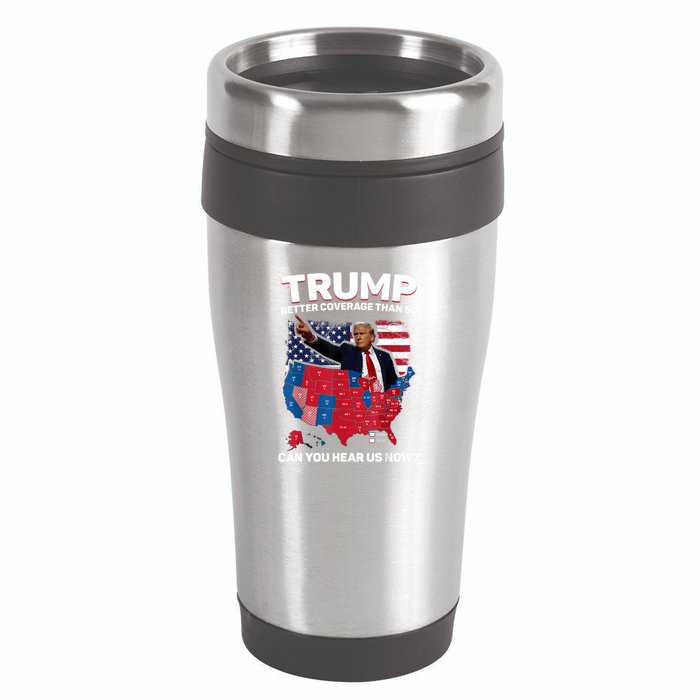 Trump Better Coverage Than 5g Can You Hear Us Now Funny 16oz Travel Tumbler