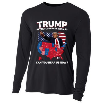 Trump Better Coverage Than 5g Can You Hear Us Now Funny Cooling Performance Long Sleeve Crew