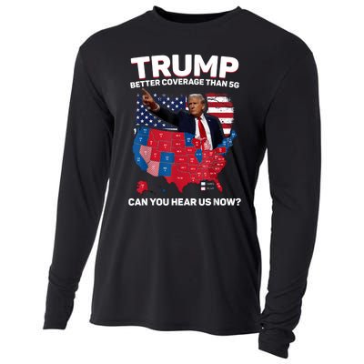 Trump Better Coverage Than 5g Can You Hear Us Now Funny Cooling Performance Long Sleeve Crew