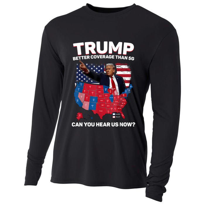 Trump Better Coverage Than 5g Can You Hear Us Now Funny Cooling Performance Long Sleeve Crew