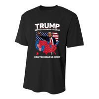 Trump Better Coverage Than 5g Can You Hear Us Now Funny Youth Performance Sprint T-Shirt