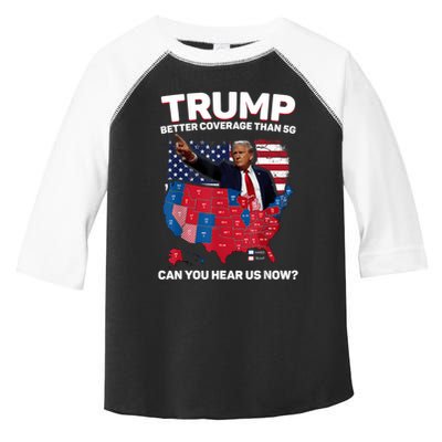 Trump Better Coverage Than 5g Can You Hear Us Now Funny Toddler Fine Jersey T-Shirt