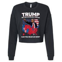 Trump Better Coverage Than 5g Can You Hear Us Now Funny Cropped Pullover Crew