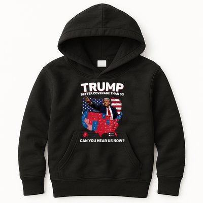 Trump Better Coverage Than 5g Can You Hear Us Now Funny Kids Hoodie