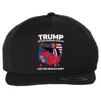 Trump Better Coverage Than 5g Can You Hear Us Now Funny Wool Snapback Cap