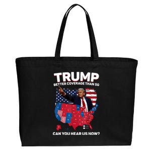 Trump Better Coverage Than 5g Can You Hear Us Now Funny Cotton Canvas Jumbo Tote