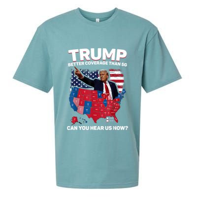 Trump Better Coverage Than 5g Can You Hear Us Now Funny Sueded Cloud Jersey T-Shirt