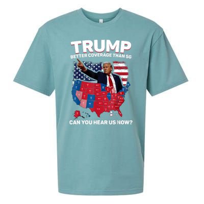 Trump Better Coverage Than 5g Can You Hear Us Now Funny Sueded Cloud Jersey T-Shirt