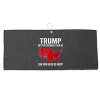 Trump Better Coverage Than 5g Can You Hear Us Now Politics Large Microfiber Waffle Golf Towel