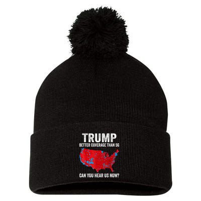 Trump Better Coverage Than 5g Can You Hear Us Now Politics Pom Pom 12in Knit Beanie