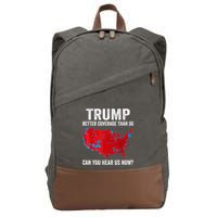 Trump Better Coverage Than 5g Can You Hear Us Now Politics Cotton Canvas Backpack