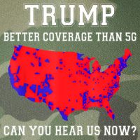 Trump Better Coverage Than 5g Can You Hear Us Now Legacy Tie Dye Trucker Hat
