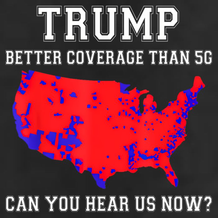 Trump Better Coverage Than 5g Can You Hear Us Now 7 Panel Mesh Trucker Snapback Hat