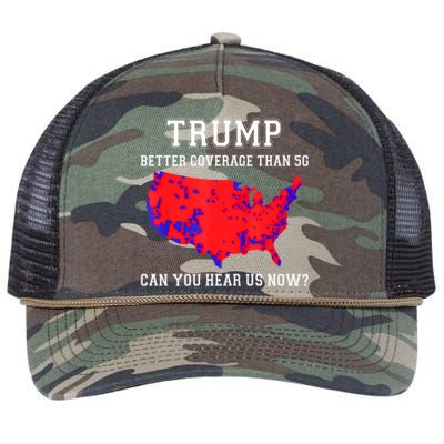 Trump Better Coverage Than 5g Can You Hear Us Now Retro Rope Trucker Hat Cap