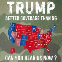 Trump Better Coverage Than 5g Can You Hear Us Now Usa Map Legacy Tie Dye Trucker Hat