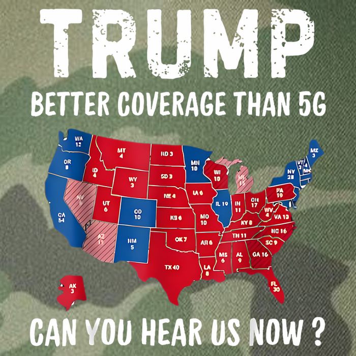 Trump Better Coverage Than 5g Can You Hear Us Now Usa Map Legacy Tie Dye Trucker Hat