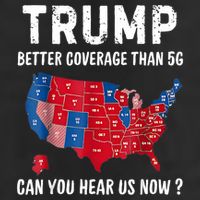 Trump Better Coverage Than 5g Can You Hear Us Now Usa Map Cool Comfort Performance Bucket Hat