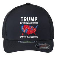 Trump Better Coverage Than 5g Can You Hear Us Now Usa Map Flexfit Unipanel Trucker Cap