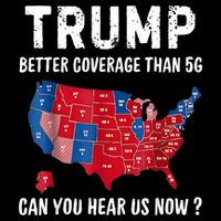 Trump Better Coverage Than 5g Can You Hear Us Now Usa Map Drawstring Bag