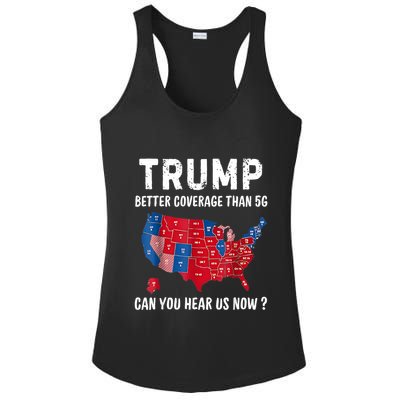Trump Better Coverage Than 5g Can You Hear Us Now Usa Map Ladies PosiCharge Competitor Racerback Tank