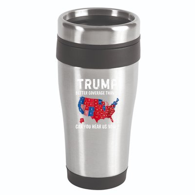 Trump Better Coverage Than 5g Can You Hear Us Now Usa Map 16oz Travel Tumbler