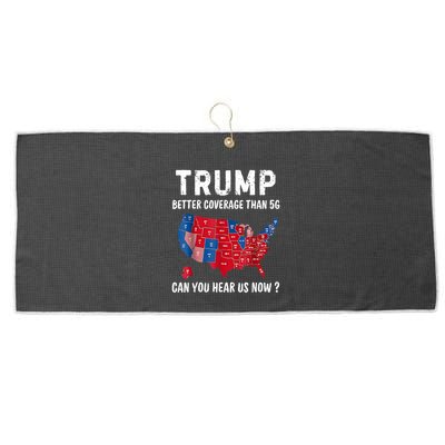 Trump Better Coverage Than 5g Can You Hear Us Now Usa Map Large Microfiber Waffle Golf Towel