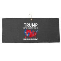 Trump Better Coverage Than 5g Can You Hear Us Now Usa Map Large Microfiber Waffle Golf Towel