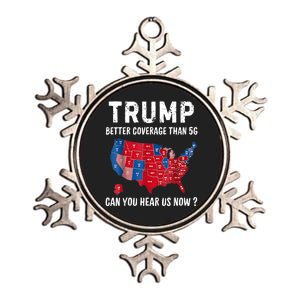 Trump Better Coverage Than 5g Can You Hear Us Now Usa Map Metallic Star Ornament