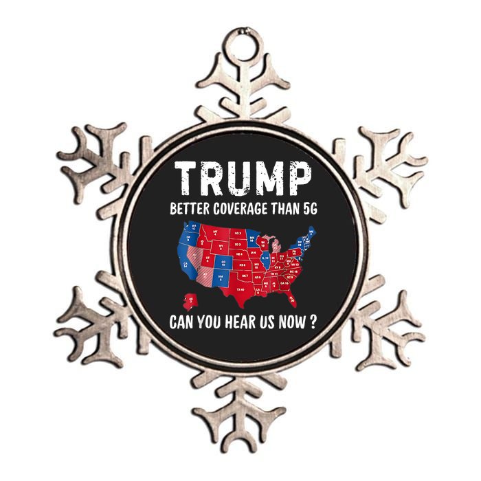 Trump Better Coverage Than 5g Can You Hear Us Now Usa Map Metallic Star Ornament